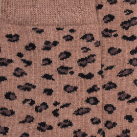 Chaussettes homme en coton avec motif animalier - Beige foncé | Doré Doré