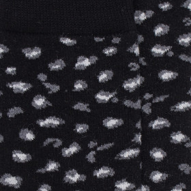 Chaussettes homme en coton avec motif animalier - Noir | Doré Doré