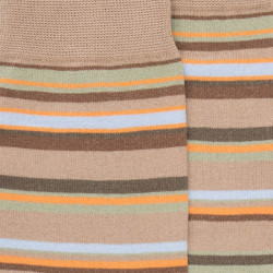 Chaussettes fantaisie en coton à rayures multicolores | Doré Doré