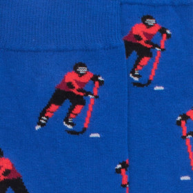 Chaussettes homme oxford en coton à motif hockeyeur | Doré Doré