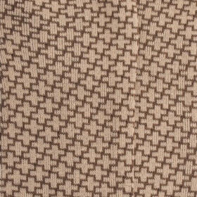 Chaussettes en coton doux à motifs géométriques - Beige et marron | Doré Doré