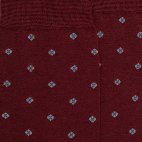 Chaussettes en laine motif cravate - Bordeaux | Doré Doré