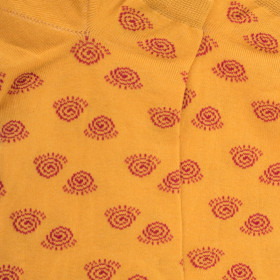 Socquettes homme en coton à motifs soleils tribaux - Jaune Pissenlit | Doré Doré
