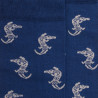 Chaussettes homme en coton à motifs crocodiles tribaux - Bleu Voilier | Doré Doré