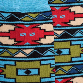 Chaussettes en coton motifs tribaux pour homme | Doré Doré