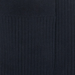 Lot de 7 chaussettes Homme côtelées en pur fil d'Ecosse - Bleu marine foncé | Doré Doré