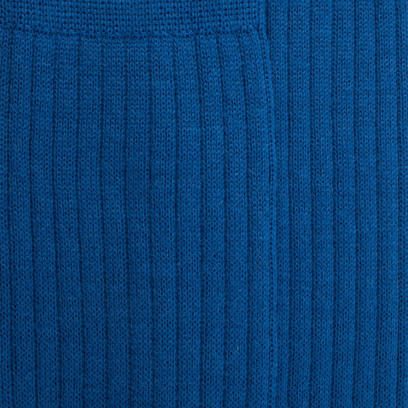 Mi-bas homme côtelés en laine mérinos - Bleu Voilier | Doré Doré