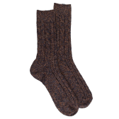 Chaussettes chinées  avec torsades en coton recyclé | Doré Doré