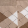 Chaussettes homme en coton à motifs intarsia - Beige Grège | Doré Doré