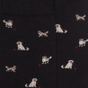 Chaussettes homme en coton à motif chiens - Noir | Doré Doré