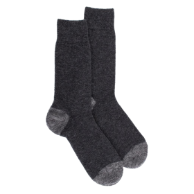 Chaussettes homme en laine polaire - Gris anthracite & Gris oxford | Doré Doré