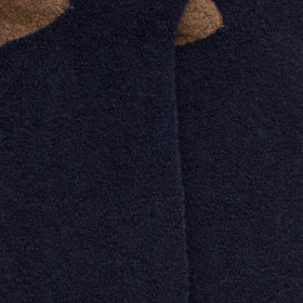 Chaussettes homme en laine polaire - Bleu marine & seigle | Doré Doré