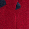 Mi-bas homme en laine polaire - Rouge Ponceau & bleu caban | Doré Doré