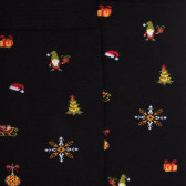 Chaussettes homme en coton à motif de Noël - Noir | Doré Doré