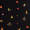 Chaussettes homme en coton à motif de Noël - Noir | Doré Doré