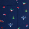 Chaussettes homme en coton à motif de Noël - Bleu Voilier | Doré Doré