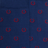 Chaussettes homme en coton à motif fer à cheval - Bleu Voilier | Doré Doré
