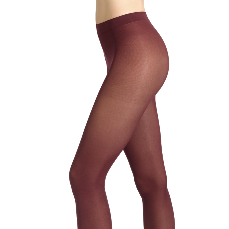 Collant fantaisie opaque Coloré 50 deniers - Aubergine | Doré Doré