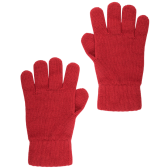 Gants unisexe en laine et cachemire - Rouge Ponceau | Doré Doré