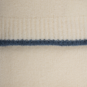 Echarpe en laine polaire - Ecru et bleu ciel | Doré Doré