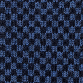 Echarpe 100% laine mérinos à carreaux - Bleu marine | Doré Doré