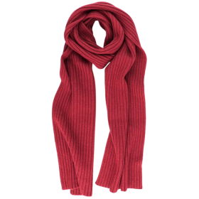 Echarpe en laine mérinos, soie et cachemire - Rouge | Doré Doré