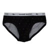 Slip homme en coton à motifs "D - Noir | Doré Doré