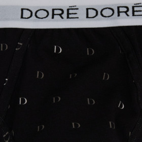 Slip homme en coton à motifs "D - Noir | Doré Doré