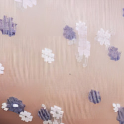 Collants femme mats 20 deniers avec motifs fleurs - Bleu Matelot | Doré Doré