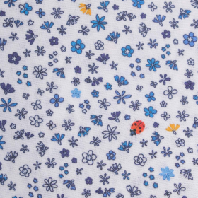 Caleçon homme en coton à motif - Bleu Bassin & Rouge Ponceau | Doré Doré