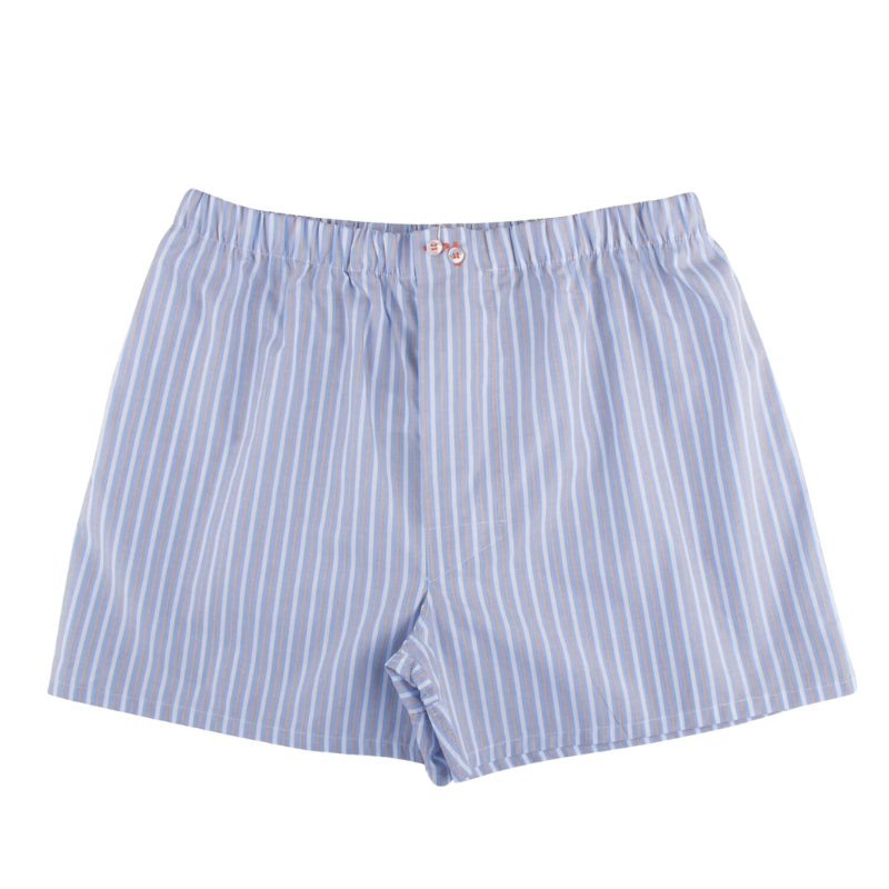 Caleçon homme en coton à motif - Bleu Port & Gris | Doré Doré