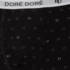 Boxer homme en coton à motifs "D - Noir | Doré Doré