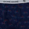 Boxer homme en coton fantaisie bicyclettes - Bleu Voilier & Bleu Drapeau | Doré Doré