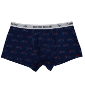 Boxer homme en coton fantaisie bicyclettes - Bleu Voilier & Bleu Drapeau | Doré Doré