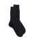 Chaussettes en coton motif cravate - Noir
