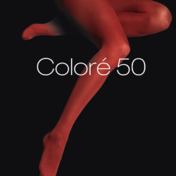 Collant fantaisie opaque Coloré 50 deniers - Rouge | Doré Doré