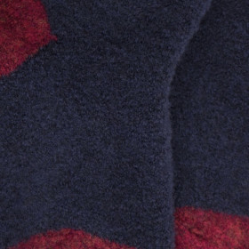 Mi-bas enfant en laine polaire - Bleu et rouge | Doré Doré