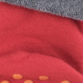 Chaussettes enfant anti dérapant - Rouge et gris | Doré Doré