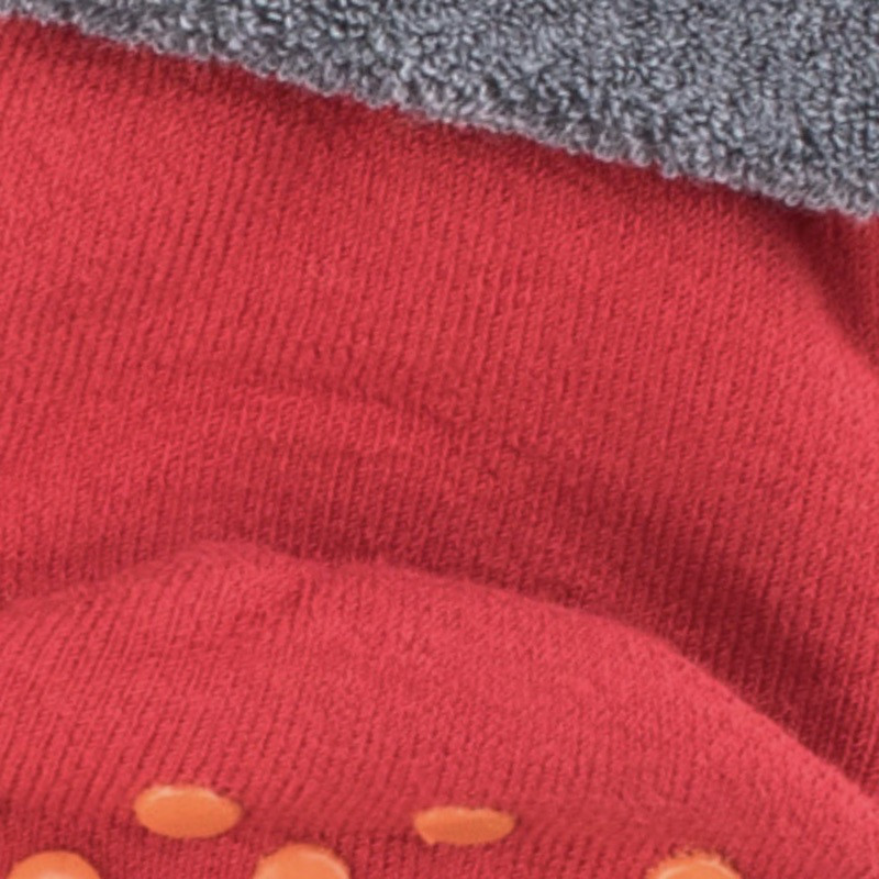 Chaussettes enfant anti dérapant - Rouge et gris | Doré Doré