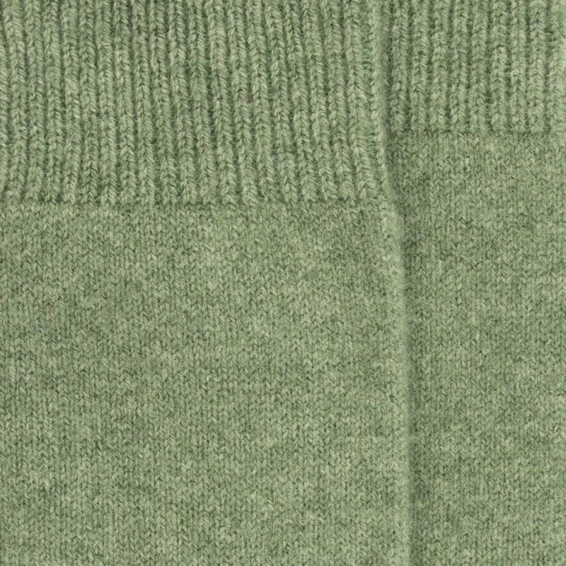 Chaussettes femme en laine et cachemire - Vert tremble | Doré Doré