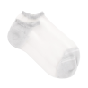 Socquettes transparentes avec pointes et talons brillants lurex - Blanc et argent
