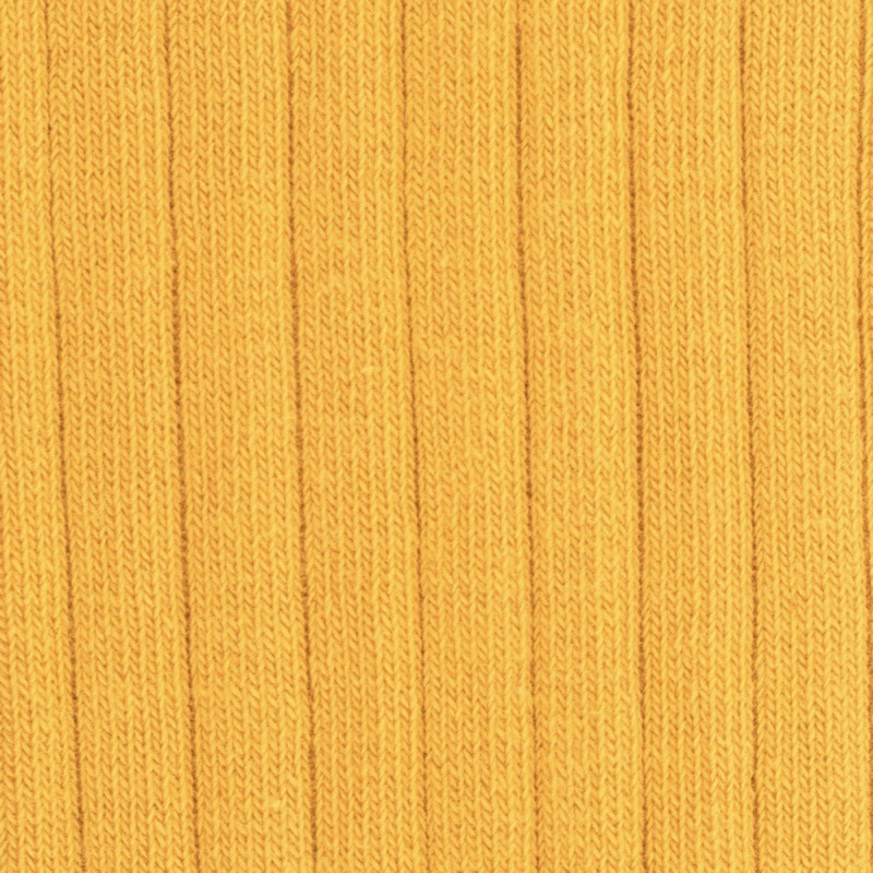 Chaussettes enfants côtelées en coton doux - Jaune moutarde | Doré Doré