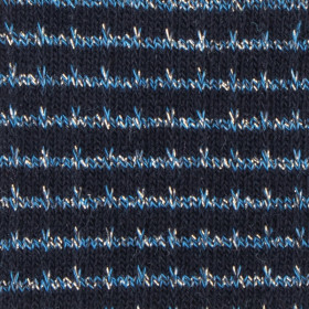 Collant en coton et lurex brillant  - Bleu à rayures | Doré Doré