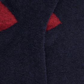 Chaussettes femme en laine polaire - Bleu marine & griotte | Doré Doré