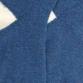 Mi-bas femme en laine polaire - Bleu saphir & écru | Doré Doré
