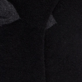 Mi-bas femme en laine polaire - Noir & gris anthracite | Doré Doré