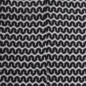 Mi-bas femme en laine à motif vagues géométriques - Noir | Doré Doré