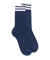 Chaussettes pour femmes ajourées en fil d'Ecosse - Bleu Voilier & Blanc