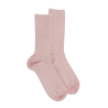 Chaussettes femme à côtes sans bord élastique en coton - Rose Praline | Doré Doré