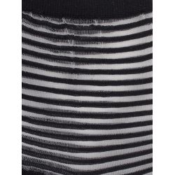 Socquettes transparentes à rayures - Noir | Doré Doré